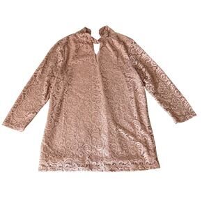 Rose + Olive Lace Dusty Rose Top Tunic Women's Size Small